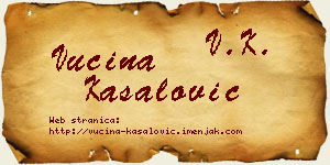 Vucina Kasalović vizit kartica